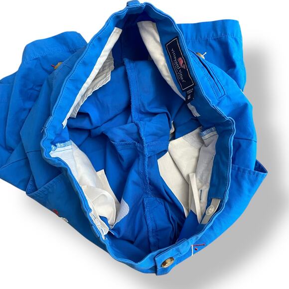 Vineyard‎ Vines Boys Blue Lacrosse Embroidered Shorts Size 16 Preppy - Picture 7 of 11